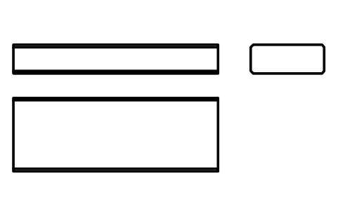 Vorschau des Symbols Flache Passfeder Form B 18 x 7 x 50, Block KEY_B_18X7X50