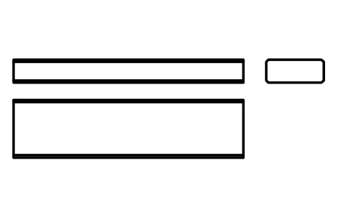 Vorschau des Symbols Flache Passfeder Form B 20 x 8 x 80, Block KEY_B_20X8X80
