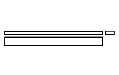 Vorschau des Symbols Flache Passfeder Form B 22 x 9 x 250, Block KEY_B_22X9X250