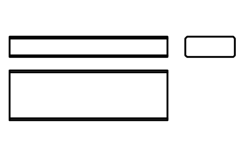 Vorschau des Symbols Flache Passfeder Form B 22 x 9 x 70, Block KEY_B_22X9X70