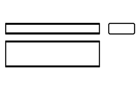 Vorschau des Symbols Flache Passfeder Form B 22 x 9 x 80, Block KEY_B_22X9X80
