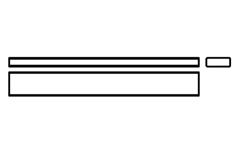 Vorschau des Symbols Flache Passfeder Form B 25 x 9 x 200, Block KEY_B_25X9X200