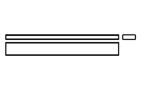Vorschau des Symbols Flache Passfeder Form B 25 x 9 x 220, Block KEY_B_25X9X220