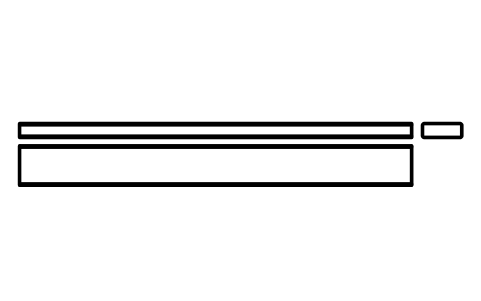 Vorschau des Symbols Flache Passfeder Form B 28 x 10 x 280, Block KEY_B_28X10X280