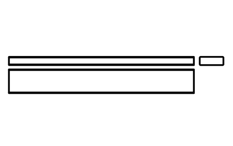 Vorschau des Symbols Flache Passfeder Form B 32 x 11 x 250, Block KEY_B_32X11X250