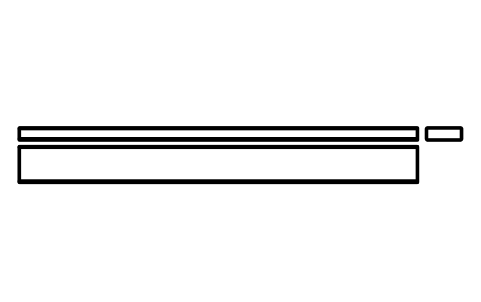 Vorschau des Symbols Flache Passfeder Form B 32 x 11 x 360, Block KEY_B_32X11X360