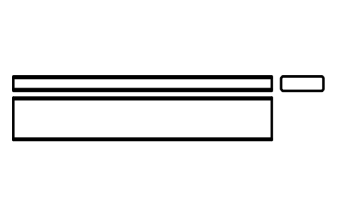 Vorschau des Symbols Flache Passfeder Form B 36 x 12 x 220, Block KEY_B_36X12X220