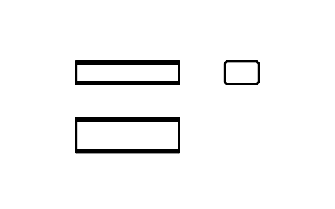 Vorschau des Symbols Flache Passfeder Form B 6 x 4 x 18, Block KEY_B_6X4X18