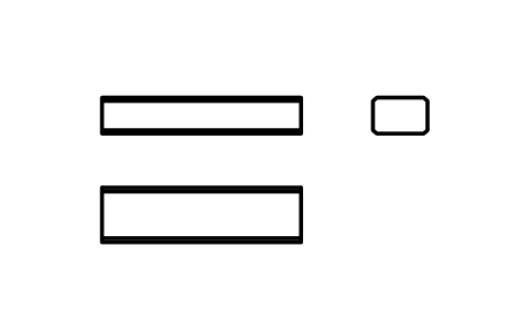 Vorschau des Symbols Flache Passfeder Form B 6 x 4 x 22, Block KEY_B_6X4X22