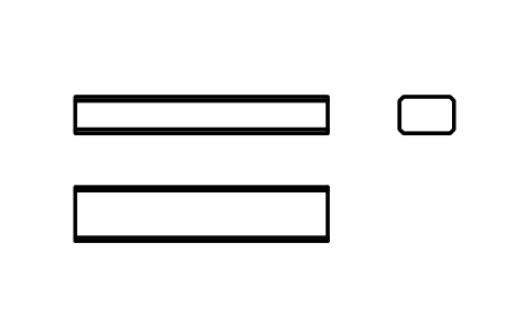 Vorschau des Symbols Flache Passfeder Form B 6 x 4 x 28, Block KEY_B_6X4X28
