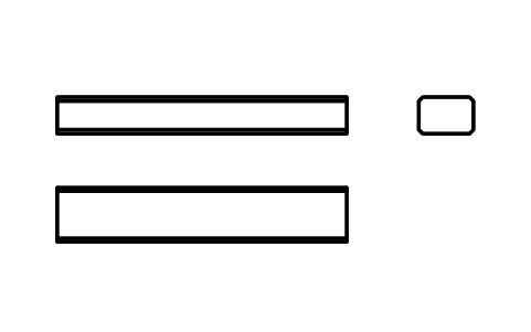Vorschau des Symbols Flache Passfeder Form B 6 x 4 x 32, Block KEY_B_6X4X32