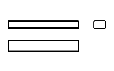 Vorschau des Symbols Flache Passfeder Form B 6 x 4 x 36, Block KEY_B_6X4X36