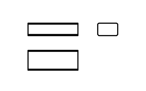 Vorschau des Symbols Flache Passfeder Form B 8 x 5 x 20, Block KEY_B_8X5X20