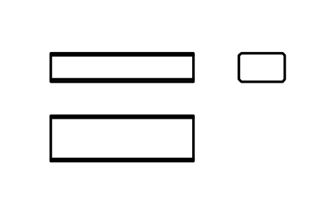 Vorschau des Symbols Flache Passfeder Form B 8 x 5 x 25, Block KEY_B_8X5X25