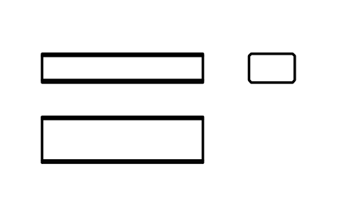 Vorschau des Symbols Flache Passfeder Form B 8 x 5 x 28, Block KEY_B_8X5X28