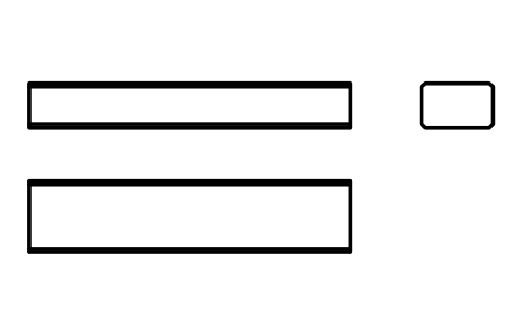 Vorschau des Symbols Flache Passfeder Form B 8 x 5 x 36, Block KEY_B_8X5X36