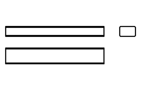 Vorschau des Symbols Flache Passfeder Form B 8 x 5 x 50, Block KEY_B_8X5X50