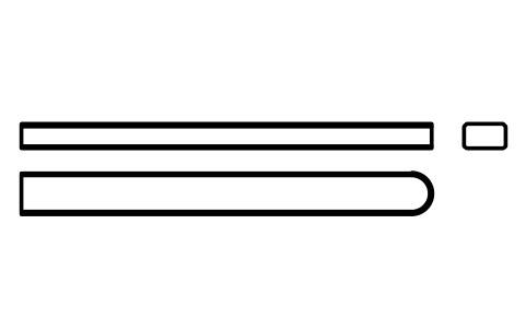 Vorschau des Symbols Flache Passfeder Form C 10 x 6 x 100, Block KEY_C_10X6X100