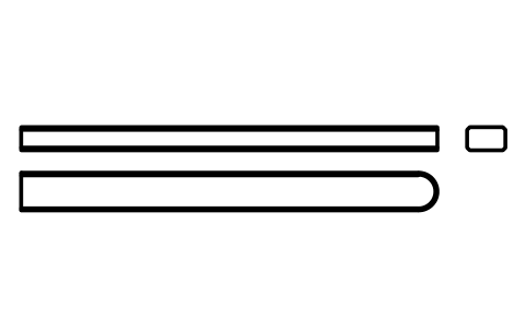 Vorschau des Symbols Flache Passfeder Form C 10 x 6 x 110, Block KEY_C_10X6X110
