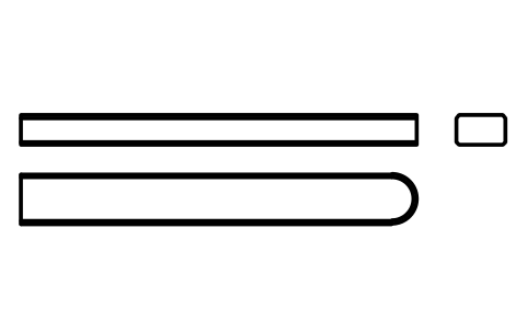 Vorschau des Symbols Flache Passfeder Form C 10 x 6 x 80, Block KEY_C_10X6X80