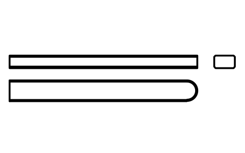 Vorschau des Symbols Flache Passfeder Form C 10 x 6 x 90, Block KEY_C_10X6X90