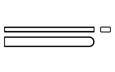 Vorschau des Symbols Flache Passfeder Form C 12 x 6 x 110, Block KEY_C_12X6X110