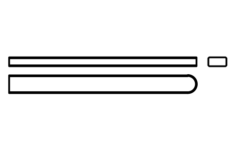 Vorschau des Symbols Flache Passfeder Form C 12 x 6 x 125, Block KEY_C_12X6X125