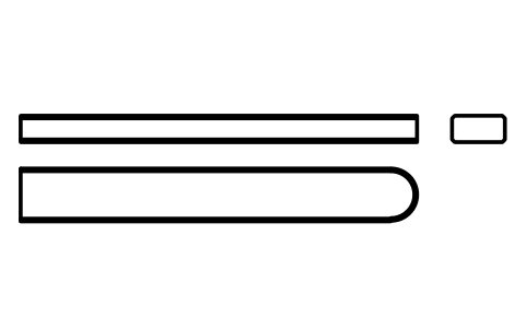 Vorschau des Symbols Flache Passfeder Form C 12 x 6 x 90, Block KEY_C_12X6X90
