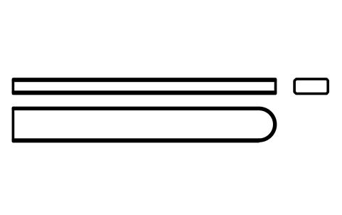Vorschau des Symbols Flache Passfeder Form C 14 x 6 x 110, Block KEY_C_14X6X110