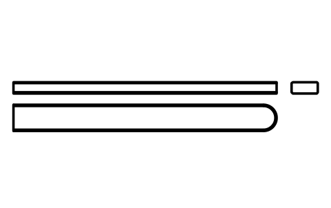 Vorschau des Symbols Flache Passfeder Form C 14 x 6 x 140, Block KEY_C_14X6X140