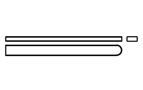 Vorschau des Symbols Flache Passfeder Form C 16 x 7 x 180, Block KEY_C_16X7X180