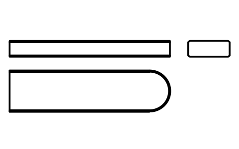 Vorschau des Symbols Flache Passfeder Form C 18 x 7 x 70, Block KEY_C_18X7X70