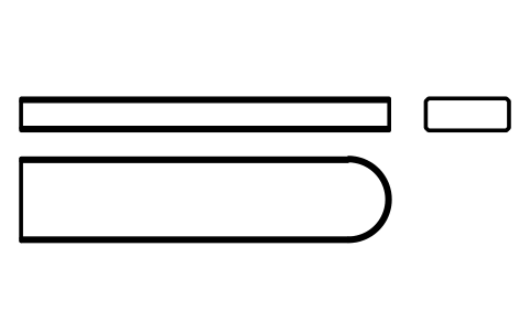 Vorschau des Symbols Flache Passfeder Form C 18 x 7 x 80, Block KEY_C_18X7X80