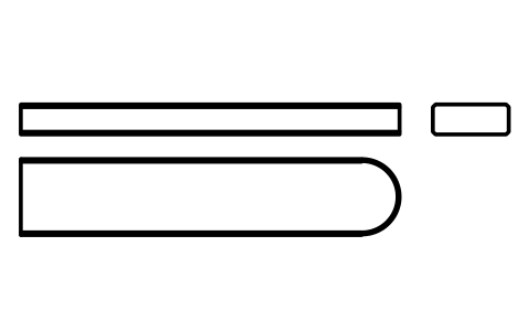 Vorschau des Symbols Flache Passfeder Form C 18 x 7 x 90, Block KEY_C_18X7X90