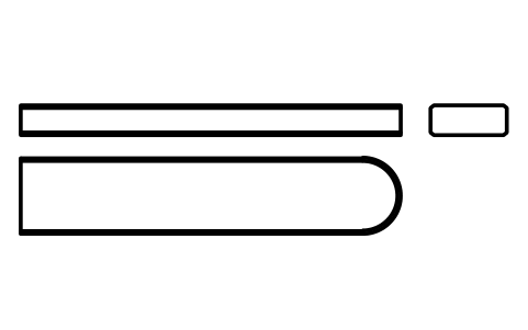 Vorschau des Symbols Flache Passfeder Form C 20 x 8 x 100, Block KEY_C_20X8X100