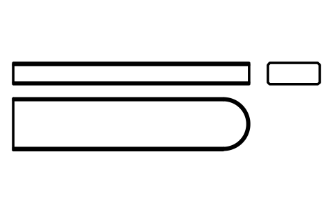 Vorschau des Symbols Flache Passfeder Form C 22 x 9 x 100, Block KEY_C_22X9X100