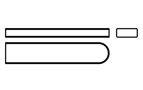 Vorschau des Symbols Flache Passfeder Form C 22 x 9 x 110, Block KEY_C_22X9X110