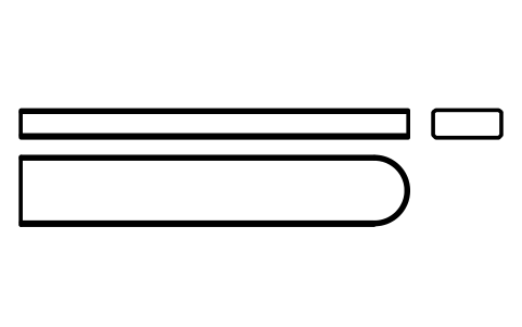 Vorschau des Symbols Flache Passfeder Form C 22 x 9 x 125, Block KEY_C_22X9X125