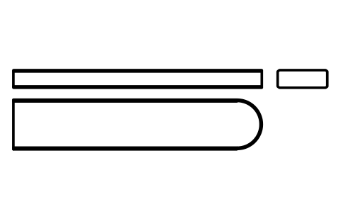 Vorschau des Symbols Flache Passfeder Form C 25 x 9 x 125, Block KEY_C_25X9X125