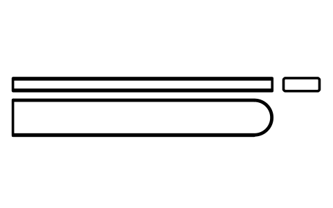 Vorschau des Symbols Flache Passfeder Form C 25 x 9 x 180, Block KEY_C_25X9X180