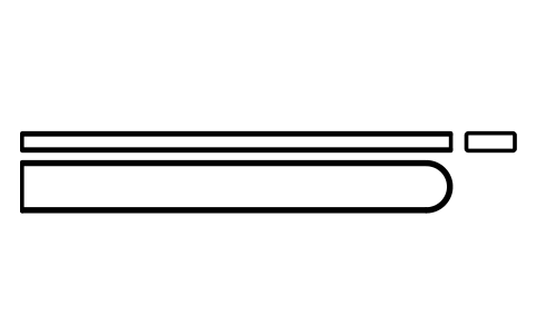 Vorschau des Symbols Flache Passfeder Form C 25 x 9 x 220, Block KEY_C_25X9X220