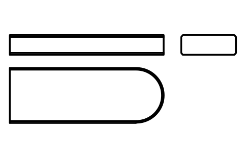 Vorschau des Symbols Flache Passfeder Form C 25 x 9 x 70, Block KEY_C_25X9X70