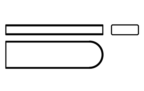 Vorschau des Symbols Flache Passfeder Form C 25 x 9 x 90, Block KEY_C_25X9X90