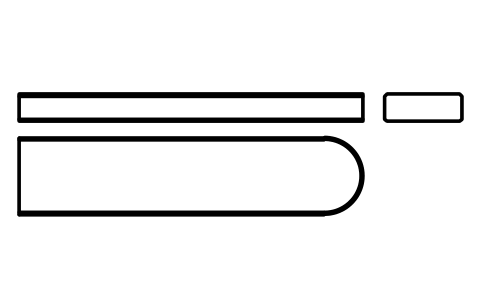 Vorschau des Symbols Flache Passfeder Form C 28 x 10 x 125, Block KEY_C_28X10X125