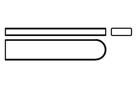 Vorschau des Symbols Flache Passfeder Form C 28 x 10 x 140, Block KEY_C_28X10X140
