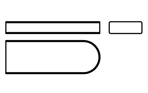 Vorschau des Symbols Flache Passfeder Form C 28 x 10 x 80, Block KEY_C_28X10X80