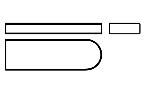 Vorschau des Symbols Flache Passfeder Form C 32 x 11 x 100, Block KEY_C_32X11X100