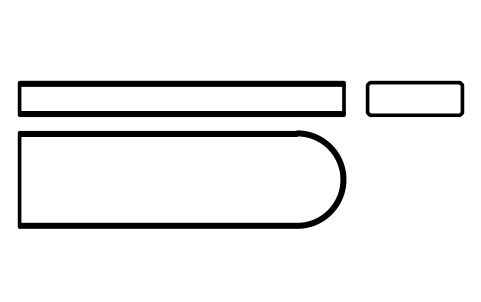 Vorschau des Symbols Flache Passfeder Form C 32 x 11 x 110, Block KEY_C_32X11X110