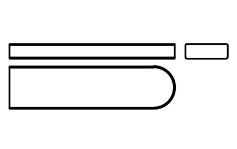 Vorschau des Symbols Flache Passfeder Form C 32 x 11 x 125, Block KEY_C_32X11X125