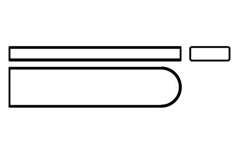 Vorschau des Symbols Flache Passfeder Form C 32 x 11 x 140, Block KEY_C_32X11X140